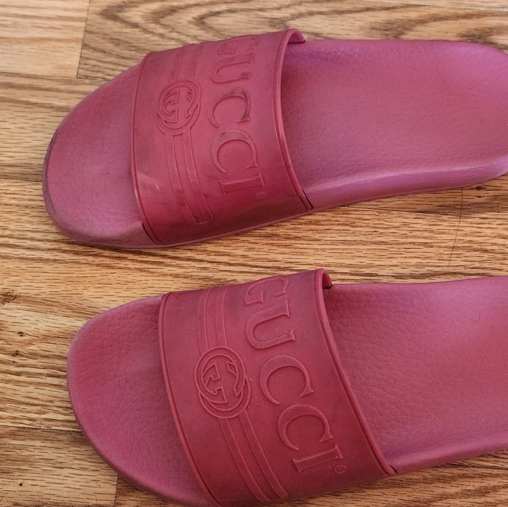 Gucci Pink Slide Sandals - Picture 13 of 15